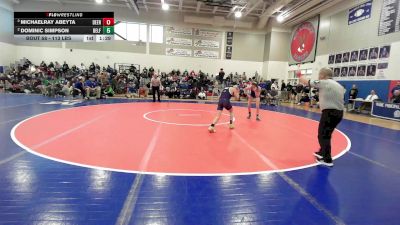 113 lbs Semifinal - Michaelray Abeyta, Deering vs Dominic Simpson, Belfast High School