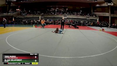 72 lbs Quarterfinal - Blake DeLaForest, Blaine vs Teeg Mursu, NYM (New York Mills)