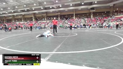 64 lbs Quarterfinal - Kaysen Ortiz, Thunderbird Wrestling Club vs Macoy Ford, WTC