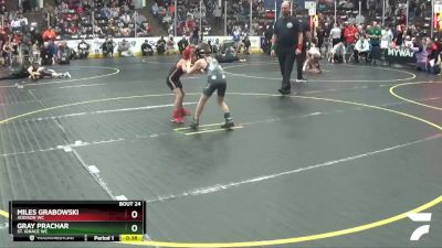 52 lbs Champ. Round 1 - Gray Prachar, St. Ignace WC vs Miles Grabowski, Addison WC