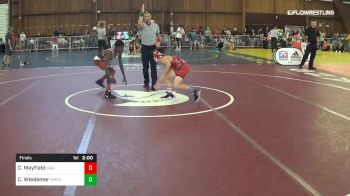 99 lbs Final - Cameron Mayfield, Eagle Academy For Young Men vs Calvin Wiedemer, Wresting Prep