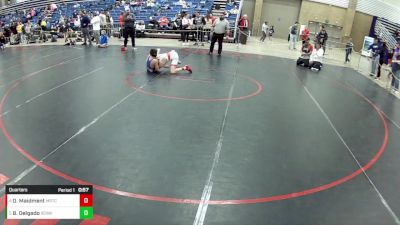 12U Boys - 108 lbs Quarters - Benito Delgado, Red Cobra Wrestling Academy vs Oliver Maidment, Midwest Regional Training Center