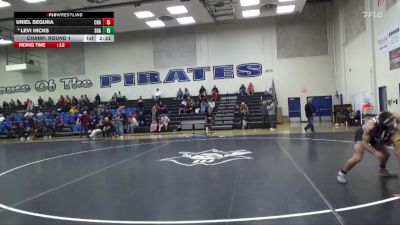 149 lbs Champ. Round 1 - Uriel Segura, Chabot College vs Levi Hicks, Shasta College