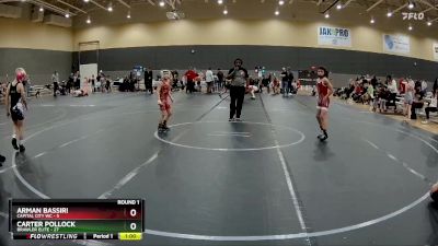 64 lbs Round 1 (10 Team) - Arman Bassiri, Capital City WC vs Carter Pollock, Brawler Elite