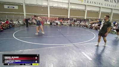 285 lbs Placement Matches (8 Team) - Mikkel Bushee, Texas Gold vs Christian Mertz, North Dakota