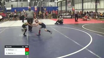 40 lbs Rr Rnd 2 - Spencer Mattson, Ponce Trained Wrestling vs Annabelle Medina, The Compound