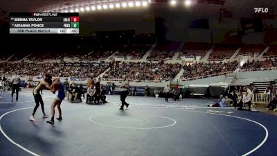 114-D2 3rd Place Match - Sienna Taylor, San Manuel Jr./Sr. High School vs Adianna Ponce, Parker High School