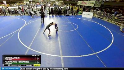 67 lbs Quarterfinal - Uriah Barabin, California vs Maximiliano Hernandez, California