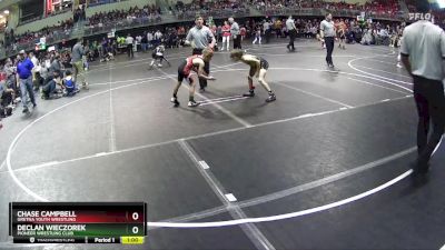 70 lbs Cons. Round 1 - Chase Campbell, Gretna Youth Wrestling vs Declan Wieczorek, Pioneer Wrestling Club