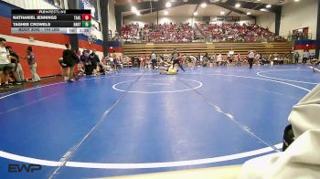 144 lbs Quarterfinal - Nathaniel Jennings, Tahlequah Boys High School vs Taghee Crowels, Bartlesville High School