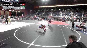 43 lbs 2nd Place - Zayden Slack, Rawlins WC vs Brynn Peterson, Athlos Wrestling