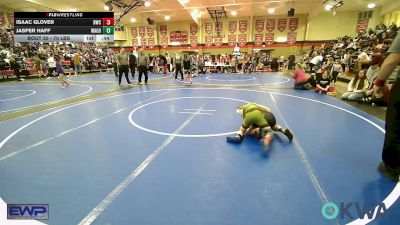 70 lbs Consi Of 8 #2 - Isaac Glover, Brushy Wrestling Club vs Jasper Haff, Wagoner Takedown Club