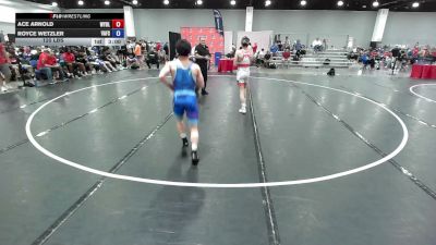 120 lbs Ace Arnold, Team Wyoming Black vs Royce Wetzler, Virginia Freestyle