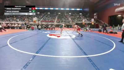 4A-175 lbs Cons. Round 1 - Jayce Stewart, Green River vs Trigg Thompson, Central