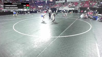 D2-106 lbs 5th Place Match - Carson Bassett, Fennimore vs Owen Dorshorst, Lodi