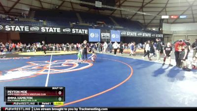 45-47 lbs Quarterfinal - Peyton Moe, White River Hornets Wrestling Club vs Emma Hamilton, Oak Harbor Wrestling Club