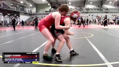 120 lbs Champ. Round 1 - Audrey Scherer, Missouri vs Brooklyn Hylton, Ozark High School Wrestling