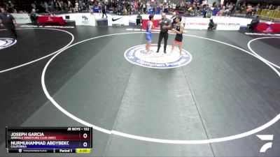 132 lbs Quarterfinal - Joseph Garcia, Arreola Wrestling Club (AWC) vs Nurmuhammad Abdybekov, California