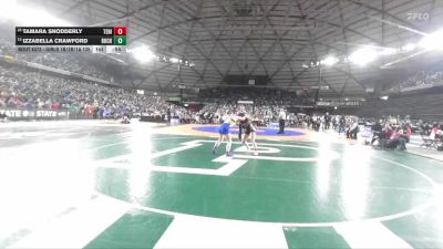 Girls 1B/2B/1A 135 Cons. Round 3 - Izzabella Crawford, Rochester (Girls) vs Tamara Snodderly, Tenino (Girls)