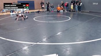 45 lbs 3rd Place Match - Boone Jackson, Grangeville Youth Wrestling Club vs Cayson Hennefer, Declo Stingers