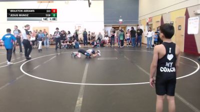 63 lbs Cons. Sub-semis - Braxton Abrams, Shootbox Rigby vs Jesus Munoz, Thunder Ridge Outlaws Wrestling Club