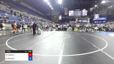 170 lbs Cons 32 #1 - Nicolas Lozano, Texas vs Brady Brewick, Illinois