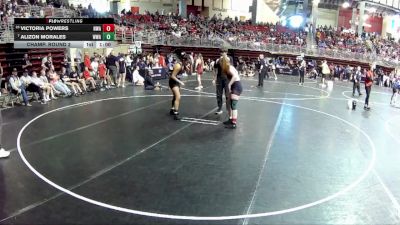 138 lbs Champ. Round 2 - Alizon Morales, Warrior Wrestling Academy vs Victoria Powers, Nebraska Wrestling Academy