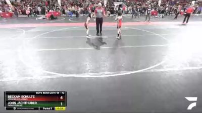 72 lbs Champ. Round 2 - Beckam Schultz, Spencer Columbus vs John Jachthuber, Princeton WC