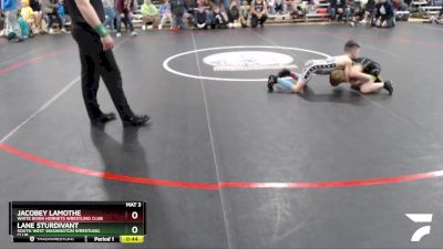 63 lbs Quarterfinal - Lane Sturdivant, South West Washington Wrestling Club vs Jacobey Lamothe, White River Hornets Wrestling Club