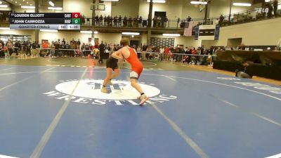 138 lbs Quarterfinal - Louden Elliott, Carthage vs John Carrozza, Ridgefield