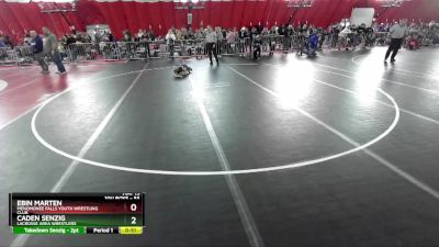 53 lbs Quarterfinal - Ebin Marten, Menomonee Falls Youth Wrestling Club vs Caden Senzig, LaCrosse Area Wrestlers