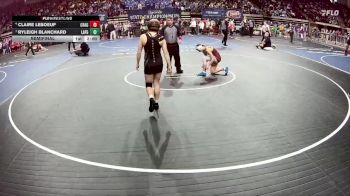 G 120 lbs Semifinal - Ryleigh Blanchard, Lafayette Girls vs Claire Leboeuf, Chalmette Girls