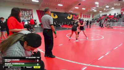 145 lbs Cons. Round 2 - Nicole Chavez, Walnut vs Radha Harrington, Aliso Niguel