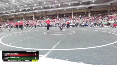 49 lbs Champ. Round 1 - Corde Daniels, RSA vs Colson Potter, Piper