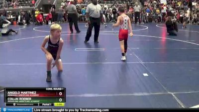 65 lbs Cons. Round 1 - Collin Roeber, Siouxland Wrestling Academy vs Angelo Martinez, Nebraska Wrestling Academy