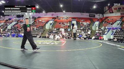 106 lbs Quarterfinals (8 Team) - Easton Rosebush, Freeland HS vs Justin Gutierrez, Fowlerville HS