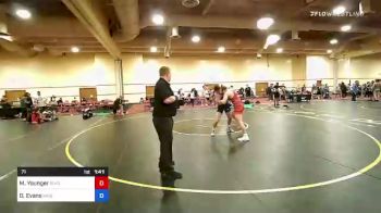 71 lbs Consi Of 16 #1 - Mitchell Younger, Ohio vs Dylan Evans, Knights Wrestling Club