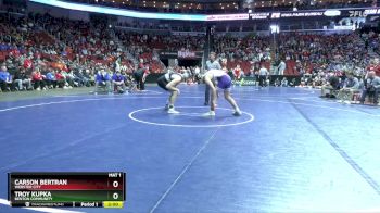 2A-190 lbs Champ. Round 2 - Carson Bertran, Webster City vs Troy Kupka, Benton Community