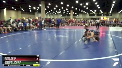 126 lbs Round 3 (6 Team) - Jackson Vaughn, Alabama Elite Gold vs Diego Silva, Gator Dawgs