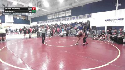 108g Round 2 - Mia Najera, Threshold Wrestling Club vs Gianna Tompkins, San Clemente Youth Wrestling