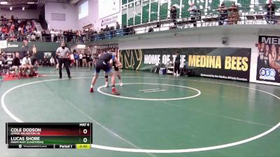 113 lbs Cons. Round 3 - Cole Dodson, Upper Arlington HS vs Lucas Shore, Miami East (Casstown)