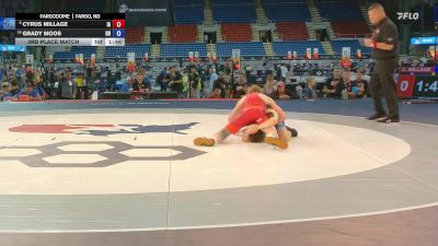 88 lbs 3rd Place Match - Cyrus Millage, IA vs Grady Moos, OH