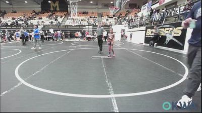 52-57 lbs Rr Rnd 2 - Adelyn Lonebear, Clinton Youth Wrestling vs Georgia Howell, Henryetta Knights Wrestling Club