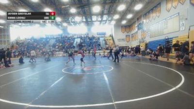 110 lbs Cons. Round 2 - Jayden Greyslak, Independent vs Emma Loosli, Buchholz High School