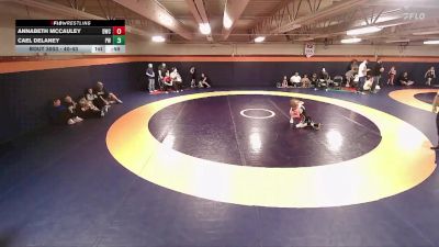 40-43 lbs Round 1 - Cael DeLaney, Peak Wrestling vs AnnaBeth McCauley, Delta Wrestling Club