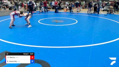 97 lbs 5th Place Match - Foster Martin, South West Washington Wrestling Club vs Domanic Jaworsky, Toro World Club