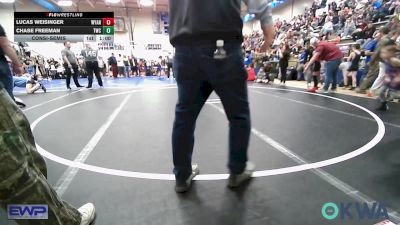 40 lbs Consolation - Lucas Weisinger, Wyandotte Youth Wrestling vs Chase Freeman, Tahlequah Wrestling Club