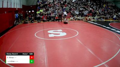 133 lbs Champ. Round 2 - Joel Kline, Plum Hs vs Carter Bizup, Ligonier Valley Hs