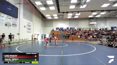 174 lbs Round 1 (16 Team) - Luke Peasley, Skyline College vs Miguel Mirola, Lassen College