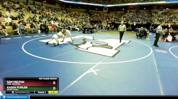 120 Class 3 lbs 1st Place Match - Sam Melton, Carl Junction vs Kaden Purler, North Point
